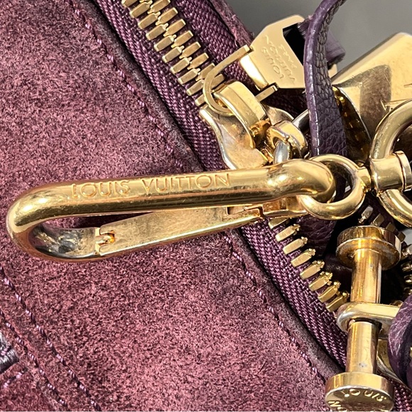Louis Vuitton Empreinte Leather Bag Purple Audacieuse Suede Purse Authentic - Picture 12 of 16